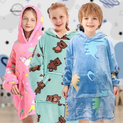 Dziecięca bluza-koc świecąca w ciemności | KIDHUG