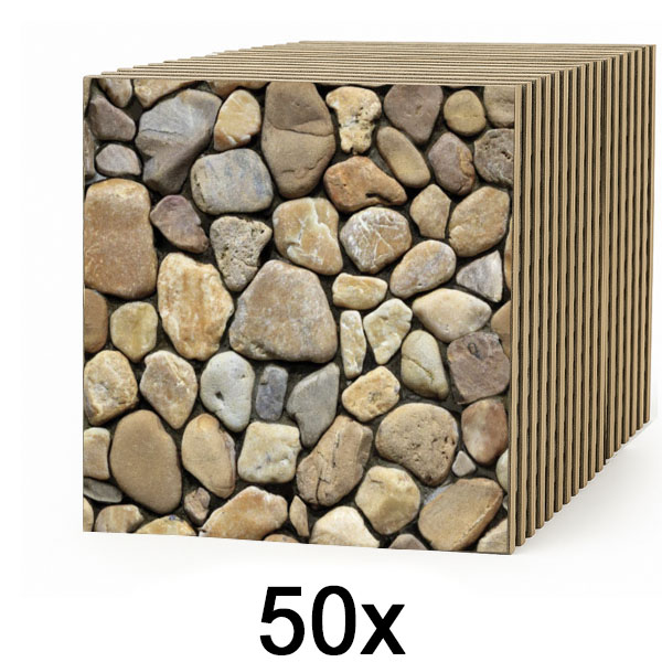 5x Tapeta 3D Imitująca Kamień (10 sztuk) | STONEBLOCKS