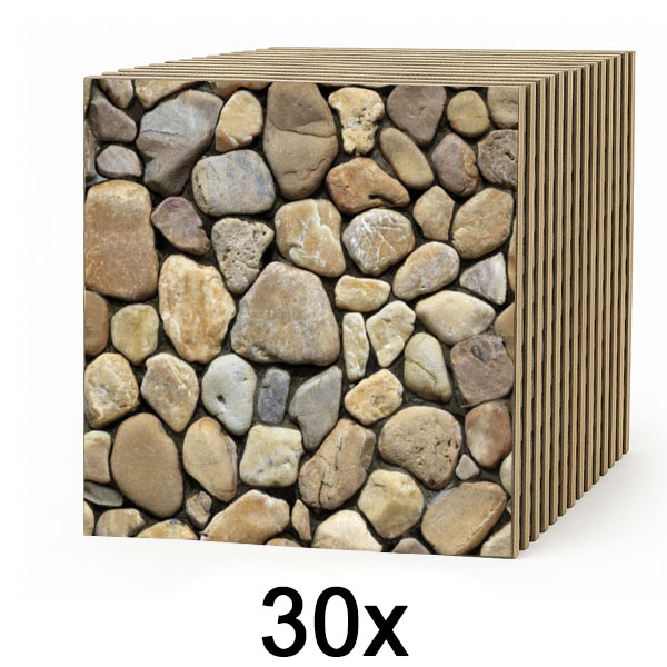 3x Tapeta 3D Imitująca Kamień (10 sztuk) | STONEBLOCKS