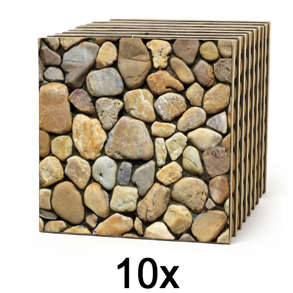 1x Tapeta 3D Imitująca Kamień (10 sztuk) | STONEBLOCKS
